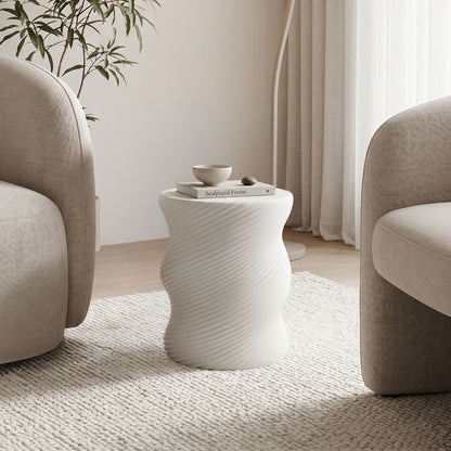 Side table Rinda ecru MGO D33x40cm