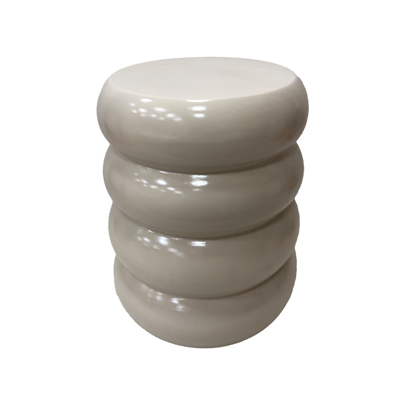 Side table Venezia white MGO D35x46cm