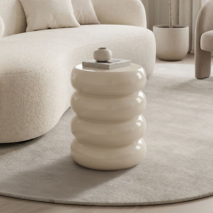 Side table Venezia white MGO D35x46cm