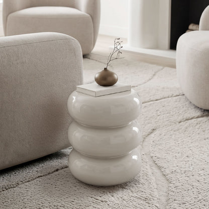 Side table Zoubi white MGO D35x43cm