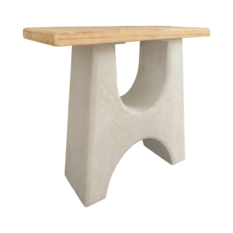 Console table Marila fir wood-mdf in natural-white color 100x38x80cm
