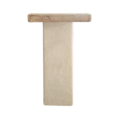 Console table Marila fir wood-mdf in natural-white color 100x38x80cm