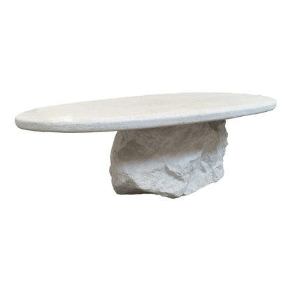 Coffee table Zinol mdf-polyresin white 105x62x32cm