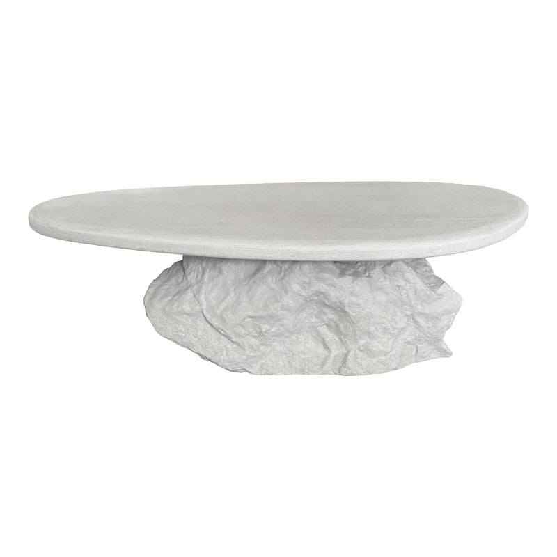 Coffee table Zinol mdf-polyresin white 105x62x32cm