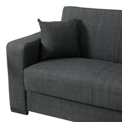 Corner sofa bed reversible Dumma anthracite fabric 226x148x86cm