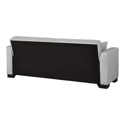 3-seater sofabed Vox with storage space light grey fabric 210x84x83cm