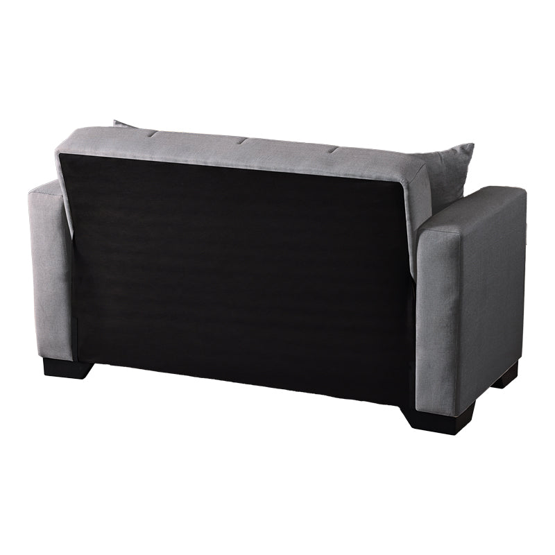 2-seater sofabed Modesto pakoworld with storage space grey fabric 153x84x86cm