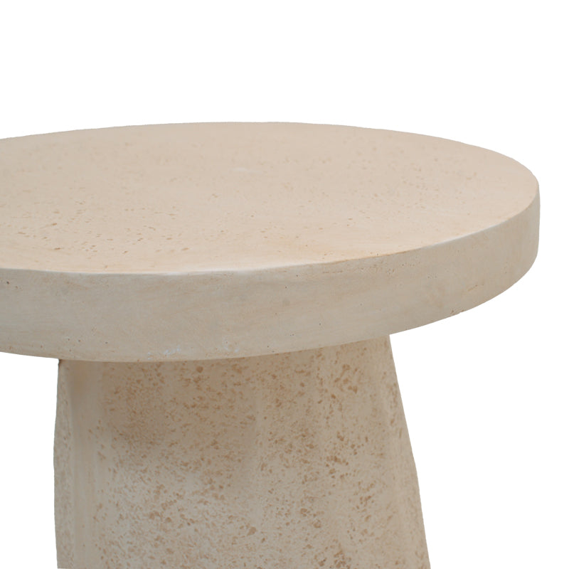 Morena MGO cream side table D50x61.5cm