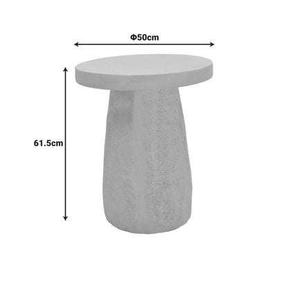 Morena MGO cream side table D50x61.5cm
