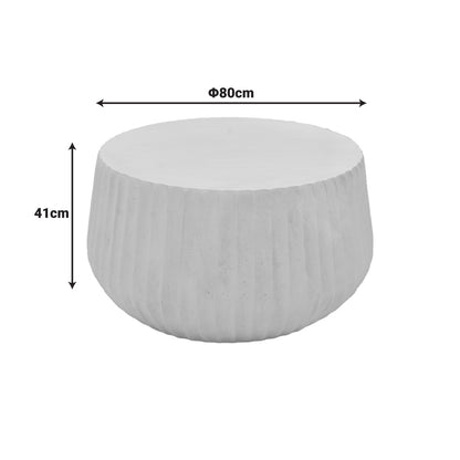 Rongo coffee table, MGO cream, D80x41cm