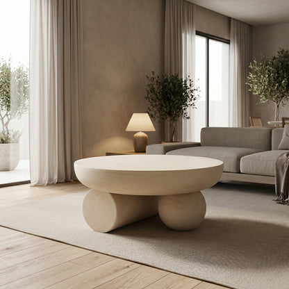 Coffee table Mikawa MGO cream D70x34cm