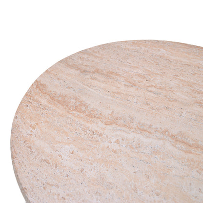 Coffee table Mikawa MGO travertine look D70x34cm