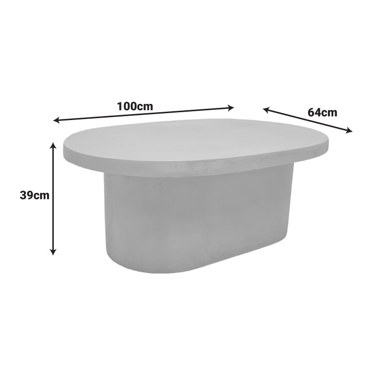 Coffee table Vooge MGO cream 100x64x39cm