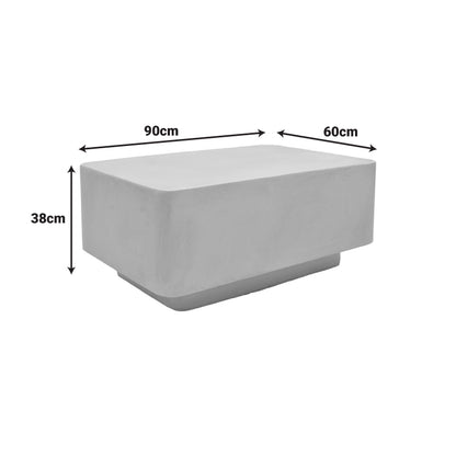 Coffee table Nerde MGO cream 90x60x38cm