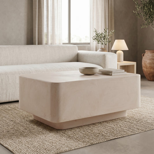 Coffee table Nerde MGO cream 90x60x38cm
