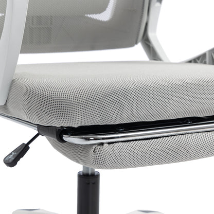 Manager's office chair with footrest Meton white - mesh grey 48x60x118-128cm