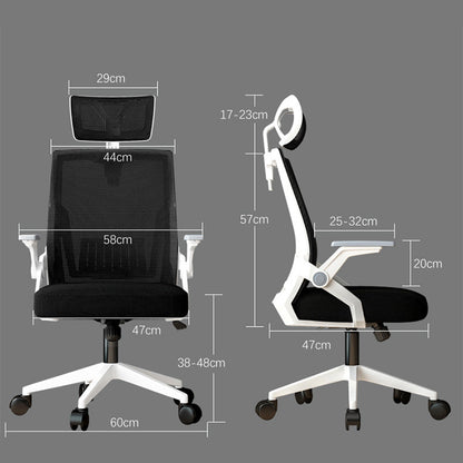 Plymot mesh office chair, black color, 48x58x112-122cm