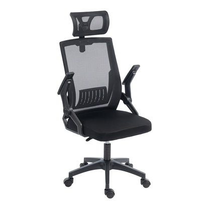 Plymot mesh office chair, black color, 48x58x112-122cm