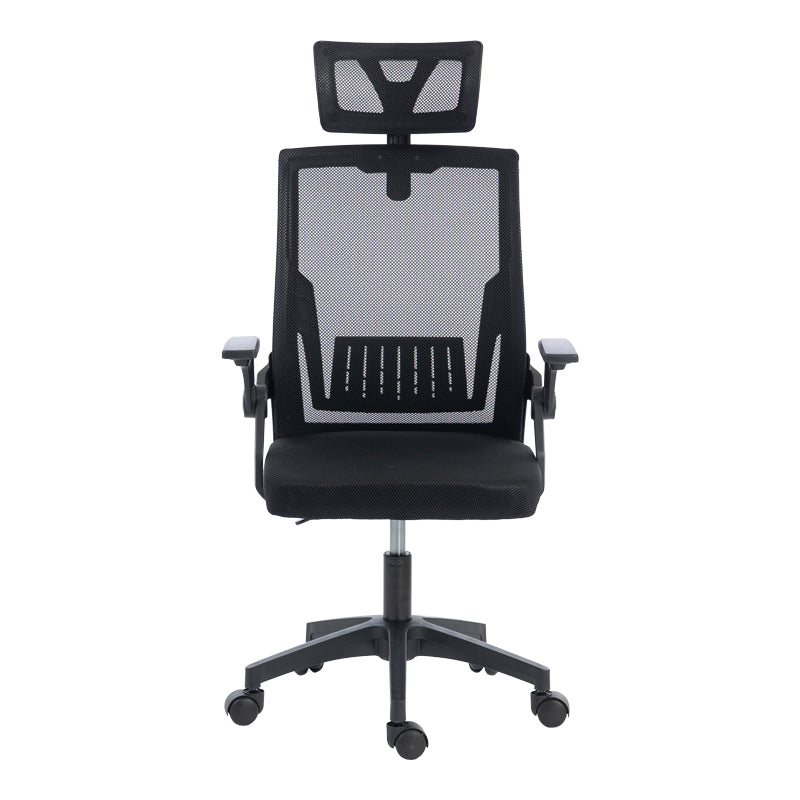 Plymot mesh office chair, black color, 48x58x112-122cm