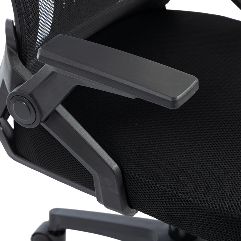 Plymot mesh office chair, black color, 48x58x112-122cm