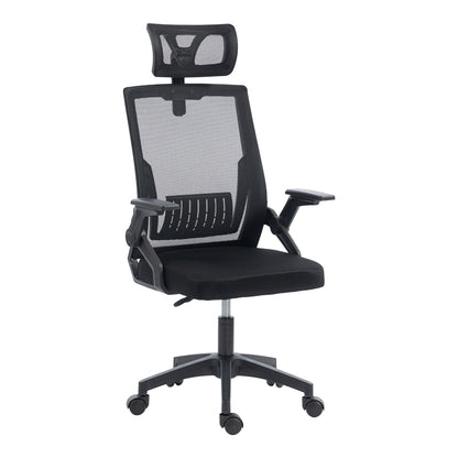 Plymot mesh office chair, black color, 48x58x112-122cm