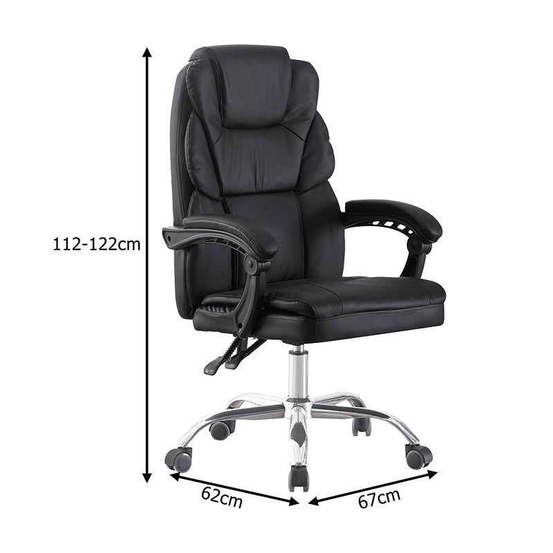 Sanema pu black director's office chair 62x67x112-122cm
