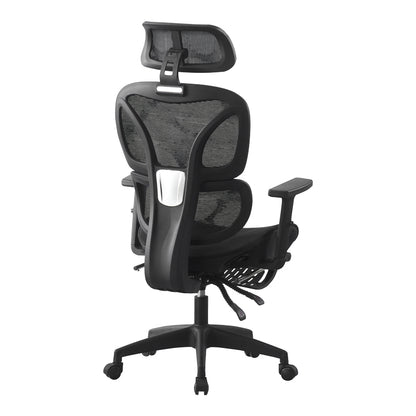 Manager's office chair with footrest Corus mesh black 62x69x125-135cm