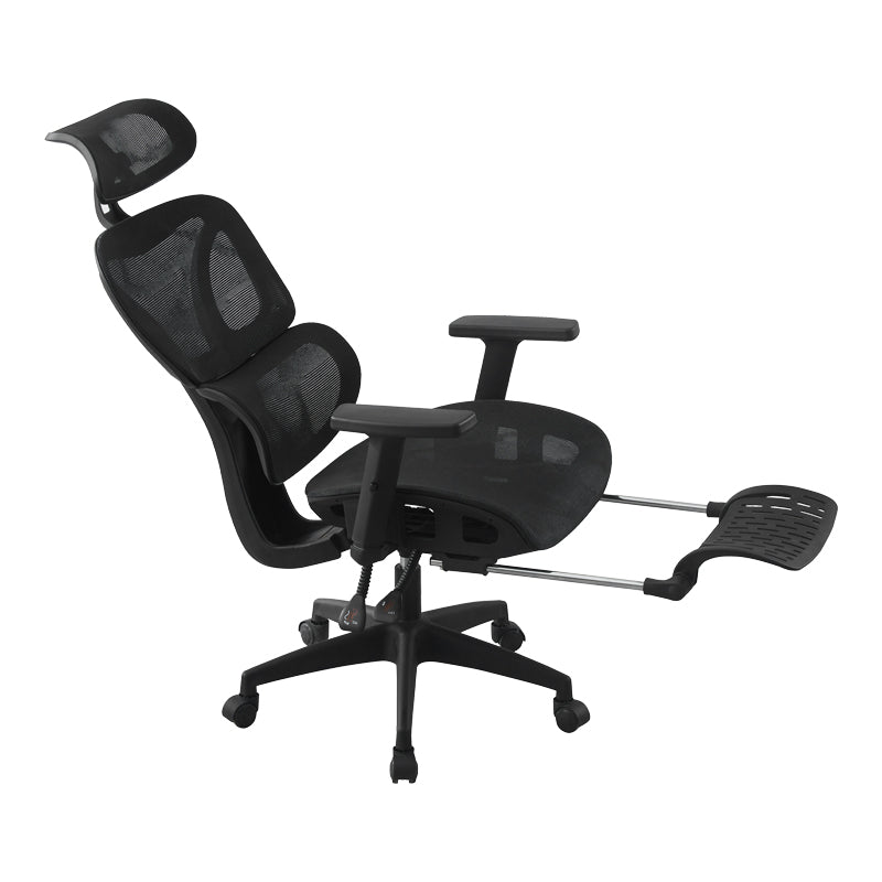 Manager's office chair with footrest Corus mesh black 62x69x125-135cm