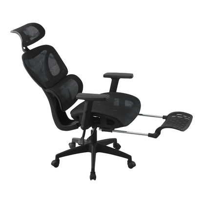 Manager's office chair with footrest Corus mesh black 62x69x125-135cm