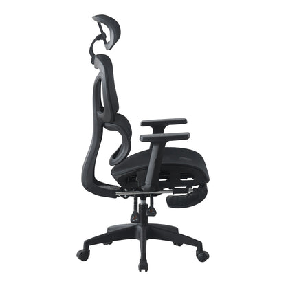 Manager's office chair with footrest Corus mesh black 62x69x125-135cm