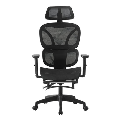 Manager's office chair with footrest Corus mesh black 62x69x125-135cm