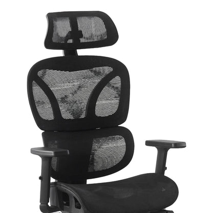 Manager's office chair with footrest Corus mesh black 62x69x125-135cm