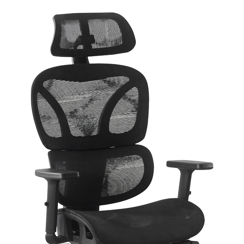 Manager's office chair with footrest Corus mesh black 62x69x125-135cm