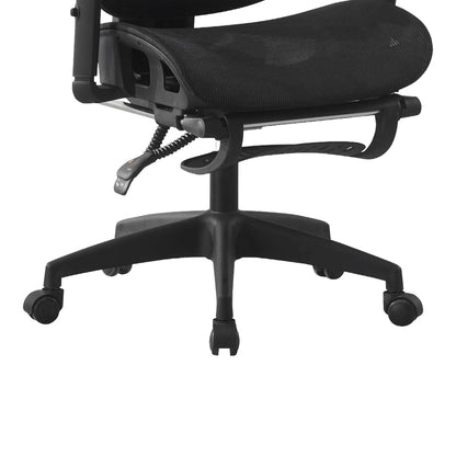 Manager's office chair with footrest Corus mesh black 62x69x125-135cm