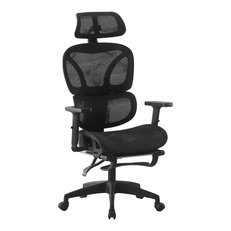 Manager's office chair with footrest Corus mesh black 62x69x125-135cm