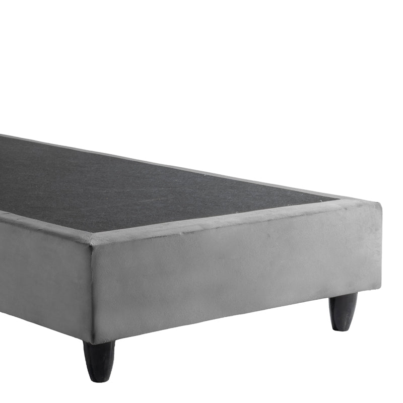 Single bed Lunda anthracite velvet 90x200cm