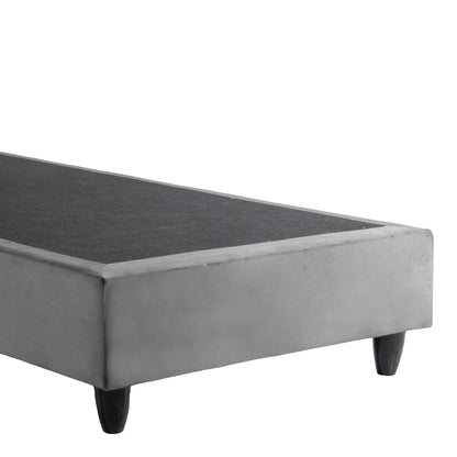 Single bed Lunda anthracite velvet 90x200cm
